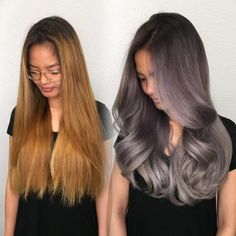 Ash Blond, Hair Recipes, Grey Ombre Hair, 2018 Hair, Blond Ombre, Ash Hair, Ash Hair Color, Violet Hair