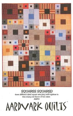 an advertisement for squares squareded quilts with the words,'squares squareded '