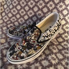 These Shoes Are One Of A Kind, Only One Pair In The World As They Were Custom Ordered. Perfect For Any Tim Burton / Nightmare Before Christmas Fan. They Include All Three Patterns Of The Nbc Release. Tim Burton Nightmare Before Christmas, Disney Vans, 80’s Fashion, Christmas Color, Disney S, Womens Vans, Tim Burton, Nightmare Before, Christmas Colors