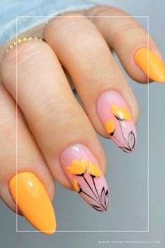 tulip nails designs Nails Tulip, Flower Nails Simple, Spring Nails Flowers, Flower Nail Art Tutorial, Nail Designs Floral, Pretty Spring Nails, Nails Acrylic Flower, Flower Nail Ideas