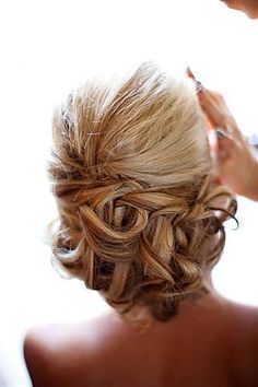 wedding hair Loose Updo, Hair Done, Ombré Hair, Bridal Hairstyles, Wedding Hair And Makeup, Hair Dos, About Hair, Bridesmaid Hair, Prom Hair