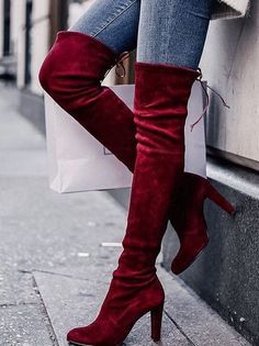 Fashion New Burgundy women boots cheap martin boots hot H5650 from Eoooh❣❣ Hak Tinggi, Mode Shoes, Barefoot Sandal, Cheap Boots, Thigh High Boots Heels, Martin Boots, Crazy Shoes, Heel Boots, Boots Outfit