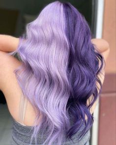 Two Color Hair, Half And Half Hair, Split Dyed Hair, Creative Hair Color, Split Hair, Pastel Hair