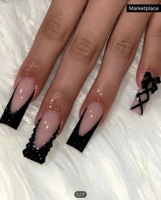 Pink And Black Nails, Nagel Tips, Coffin Press On Nails, Nail Tip, Matte Pink, Nail Forms, Short Acrylic Nails Designs