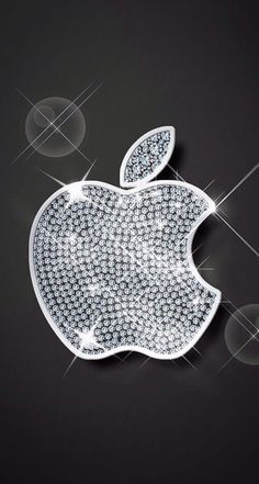 an apple logo made up of diamonds