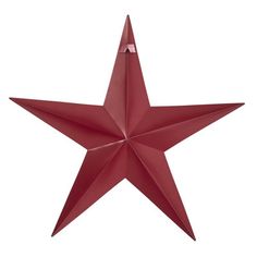 a red paper star on a white background