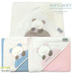 three towels with teddy bears on them