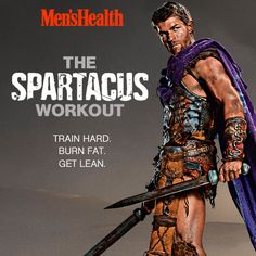 a man dressed as sparta is holding two large swords in one hand and a purple cape on the other