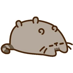 a cartoon hippo laying down with its head on it's back and eyes closed