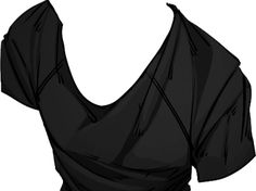 a drawing of a black top on a mannequin