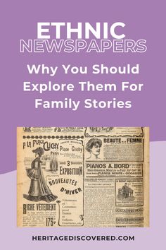 Close up of classified ads page from old French newspaper Family History Projects, History Research, Family History Book, History Activities, Family Stories, How To Find