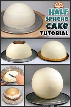 an image of how to make a half sphere cake