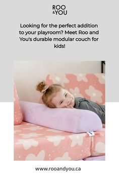 Looking for the perfect addition to your playroom? Meet Roo and You's durable modular couch for kids!