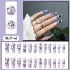 Cute Press Nails Long Fake Nails Glitter Glitter Glue Faux Nails Rhinestone Glossy Fake Nails For Women 1ml Features: Easy to wearClean and polish your nails, choose the correct static nail size, apply jelly glue, then press the nail tip for 20 seconds, you can have delicate fake nails without additional purchase of materials. Comfortable to wear: The pressing nail is designed according to the curve of female nails, the thickness is enough, it is not easy to break, it fits , has a more natural e Nail Art Bleu, Perfect Gift For Girlfriend, Nail Type, Blue Nail Art, Nail Art Supplies, Clean Nails, Girls Nails, Nail Sizes, False Nail