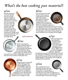 cooking pans with different types of frying pans