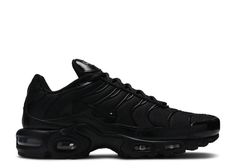 Air Max Plus 'Triple Black' - Nike - 604133 050 - black/black-black | Flight Club Nike Air Max 90 Triple Black, Nike Air Max 95 Triple Black, Cute Black Shoes For Women, Black Shoes Nike, Black Nike Air Max, Air Max Plus Tn, Black Nike Shoes, Nike Tn, All Black Shoes