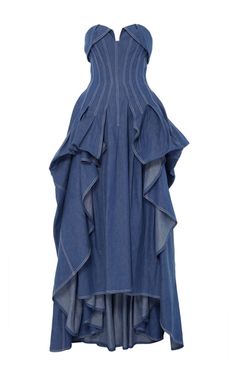 Carolina Herrera Fashion, Detail Couture, Strapless Denim Dress, Denim Outfits, Denim Ideas, All Jeans, Fall Winter 2024, Dolce E Gabbana, Kpop Fashion Outfits