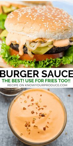 burger sauce is the best use for fries to make them look like they are made with cheese and lettuce