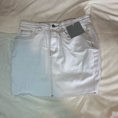 Nwt Just Quella White Jean Skirt. Never Worn Before And Very Cute! Let Me Know If You Have Any Questions Or Offers! White Jean Skirt, Jean Skirt, Let Me Know, White Jeans, Womens Skirt, Color White, Let Me, Mirror, Skirt