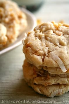 three cookies stacked on top of each other