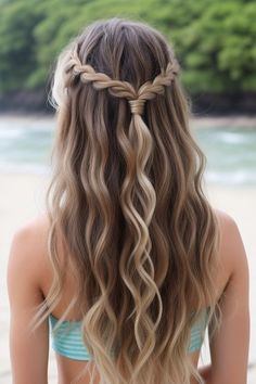 Discover cute, easy, and stylish hoco hairstyles for every hair type, perfect for making your homecoming night unforgettable. Cute Homecoming Hairstyles Down, Long Hair Styles For Hoco, Hair Looks Half Up Half Down, Hoco Hair Braids Half Up Half Down, Cute Blond Hairstyles, Hoco Hair 2024, Hoco Hair Styles 2024, Hair Down Hoco Hairstyles, Cute Hairstyles For Wavy Medium Hair