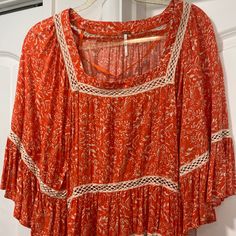 Women’s Free People Orange Bohemian Style Blouse Size Small. Super Cute. Nwot Style Blouse, Free People Tops, Color Orange, Bohemian Style, Free People, Top Blouse, Blouses, Super Cute, Womens Tops