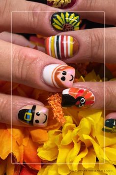 Thanksgiving Nails Turkey Nail Designs, Festive Manicure, Nails Design Ideas