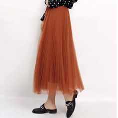 Elastic Waist 3 Layers A-line Tutu Skirt Elegant Vintage Mesh – qinobox Long Tulle Skirt, Tulle Long Skirt, Skirt Elegant, Spring Skirts, Elegant Skirt, Tutu Skirt, 3 Layers, Cotton Material, Tulle Skirt