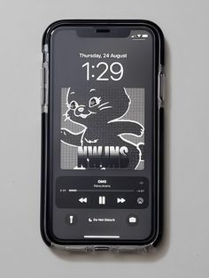 an iphone with the time displayed on it