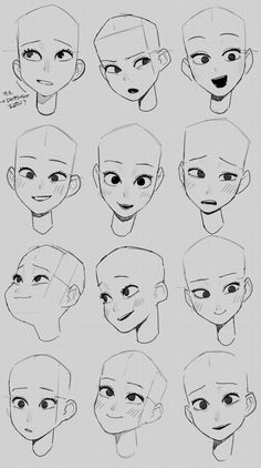 the different facial expressions in this character sheet are very easy to draw, and it looks like