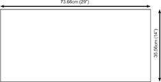 the size and width of a rectangular tablecloth with measurements for each piece on it