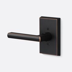 an image of a black and gold door handle