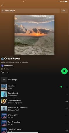 an image of the ocean breeze app on a tablet screen with other screenshots