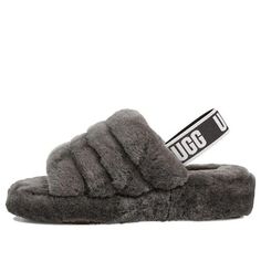 Ugg Fluff Yeah 1095119-CHRC (Cozy/Women's) Grey Ugg Slippers, Uggs Slippers, Black Ugg Slippers, Ugg Coquette Slippers, Ugg Shoes Women, Fuzzy Sandals, Slippers Brown, Fluff Yeah Slide, Ugg Coquette