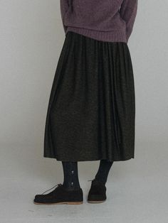 Editor's NotesThis is the 'oat wool skirt', a piece that combines classic elegance with modern sophistication. This skirt features rich pleat volume, making it a standout item on its own.- Made from a wool blend, offering warmth without the heaviness- The waistband and pocket details to enhance the overall finish of the product- The garment dyeing technique encapsulating a soft yet voluminous touchMeasurements(in.)One Size(XS-M)- Length: 31.89 in.- Waist: 13.58 in.- Hem: 32.68 in.* Model Info: Height 5' 74 Top Korean 55Composition & Care- 43% Wool, 12% Polyester, 32% Acrlic, 13% Nylon- DRY CLEAN ONLYDesigner- by MONOCHROME Top Korean, Wool Skirt, Wool Blend, Wool, Skirt