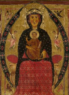 koredzas: “ Margaritone d'Arezzo (1240 - 1302) - Madonna and Child Enthroned with Narrative. Detail ” Lives Of The Saints, St John The Evangelist, John The Evangelist, St Margaret, Sea Art, Medieval Art