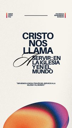 an advertisement for the exhibition cristoo nos llama, which is in spanish