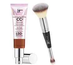 Achieve a glowy, healthy-looking complexion in seconds with this radiant finish foundation and luxurious brush from IT Cosmetics. QVC.com Delivery Plan, It Cosmetics Cc Cream, Foundation With Spf, Physical Sunscreen, Perfect Complexion, Aging Serum, Full Coverage Foundation, It Cosmetics, Glowy Skin