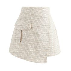 Suuper Cute Tweed Asymmetric Mini Skirt. Never Used. New With Tags. Size M Christian Dior Mini Skirt, Chic Asymmetrical Skirt With Pockets, Casual Beige Asymmetrical Skirt, Casual Asymmetrical Beige Skirt, Spring Beige Tweed Bottoms, Spring Tweed Bottoms In Beige, Beige Asymmetrical Mini Skirt For Workwear, Chic Asymmetrical Skort With Pockets, Beige Asymmetrical Hem Bottoms For Fall