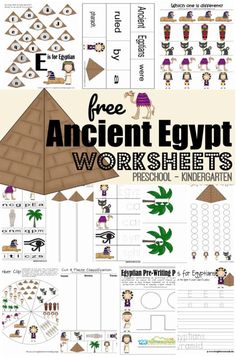 an ancient egypt worksheet with pictures and instructions to help students learn the egyptian language