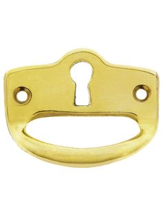 an open brass door handle with a key hole