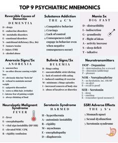 the top 9 psychtic mnemonics for mental and physical needs in children