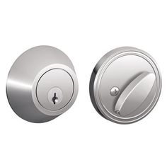 an image of two different knobs on a white background, one is open and the other is closed