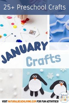 some crafts and activities for kids to do with the snowflakes, penguins, and penguin