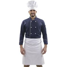 Um Grande Chef Se Destaca Pelo Talento Na Arte De Cozinhar E Pelo Lindo Visual Que Traz À Sua Cozinha Utilizando Um Uniforme Moderno E Cheio De Vida. Modelos Exclusivos Para O Uso Diário Do Cozinheiro, Dólmã Com Fechamento Duplo Em Botões Brancos Na Cor Especial Azul Blueberry, Avental Estilo Saia Com Detalhes Em Viés Preto E Chapéu Branco Com Ajuste Em Velcro Para Um Encaixe Perfeito Em Todos Os Chefs. Leve Conforto E Beleza Para O Dia A Dia Do Seu Restaurante E Inove A Sua Imagem Profissional Chef's Jackets, Chef, Fresco