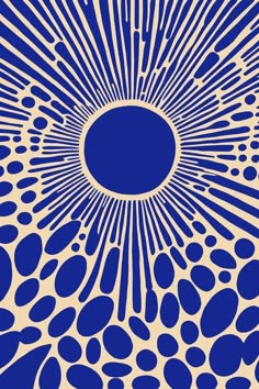 an abstract blue and white background with circles in the center, as well as dots