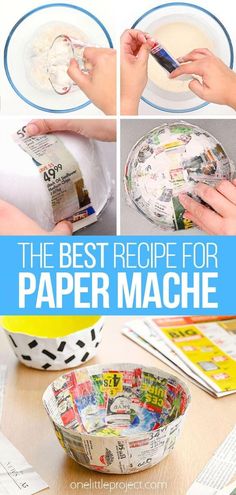 the best recipe for paper mache with instructions to make it and how to use it