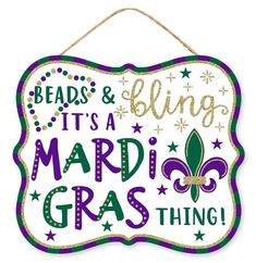 10.5LX9H BEADS BLING MARDI GRAS THING New Orleans Beads, Wreath Display, Wreath Party, Fiber Board, Mardi Gras Beads, Halloween Ribbon, Wreath Supplies, Wood Accessories