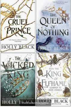 four books with different covers on them, including the queen of nothing and the king of flame