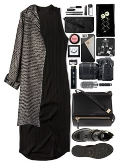 Untitled #120 by sofiyar on Polyvore featuring Abercrombie & Fitch, Jean-Paul Gaultier, ASOS, Givenchy, Topshop, Casetify, Bobbi Brown Cosmetics, NARS Cosmetics, Forever 21 and T3 Black Outfits, Paul Gaultier, Office Outfits, New Wardrobe, Work Fashion, Jean Paul, Jean Paul Gaultier